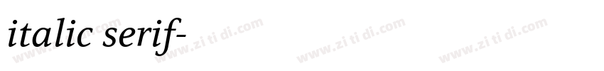 italic serif字体转换 italic serif字体转换